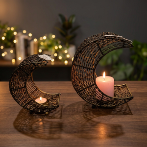 Sonnet Decor <b>Silver</b> Floral Design Handmade Aluminum <b>Candlestick</b> Holder for Home Decoration Christmas Durable Craft - Product Image 4