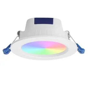 10W/12W Zigbee圆形RGB + CW变化支持Alexa谷歌家庭AC100-245V智能吸顶灯LED筒灯