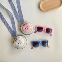 Lunettes de soleil pliables UV400 pour enfants avec étui de cou, unisexes, pour tout-petits