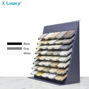 Chất lượng cao di động kim loại Pegboard Kệ hiển thị PEG Board hiển thị thạch anh hiển thị đứng đá kim loại giá cho showroom - Product Image 5