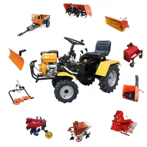 4 wheel tractor MINI cultivators agricultural farming wheel tractor walking tractor with steering wheel