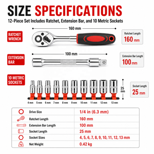 Set Kunci Soket, Set Alat Kombinasi Da Fei, Set Ratchet Perbaikan Mobil, Set Lengkap Peralatan Perkakas - Product Image 4