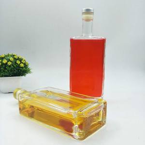 Ventes en gros de bouteilles de <span class=keywords><strong>vin</strong></span> carrées plates de 100 ml, 200 ml, 500 ml, bouteilles de liqueur pour <span class=keywords><strong>vin</strong></span>, brandy, vodka, whisky - Product Image 4