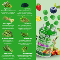 Gummies Super Greens de Fruits et Légumes en Poudre Superalimentaire avec Spiruline, Chlorelle et Fibres Prébiotiques – Complément Alimentaire