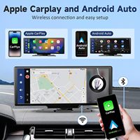 Estéreo Inalámbrico Portátil para Auto con Carplay - Pantalla Táctil HD IPS de 10.26 Pulgadas, Pantalla Android Auto para Auto, con Radio FM