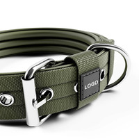 Collier tactique pour chien personnalisé en néoprène doux rembourré avec boucle en métal, nouveau design, pour l'entraînement des chiens