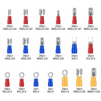 Connecteurs de câbles électriques Sundimo 320 pièces, bornes à fourche isolées, assortis mâle/femelle