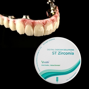 Disque en zircone blanche ST haute résistance 1200Mpa, translucidité 41%, bloc céramique <span class=keywords><strong>dentaire</strong></span> pour implant <span class=keywords><strong>dentaire</strong></span>, restaurations complètes de la voûte <span class=keywords><strong>dentaire</strong></span> - Product Image 2