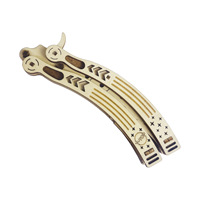 Puzzle en bois enfants csgo jouet 3d 3d puzzle modèle couteau pliant à la main couteau militaire modèle cadeau