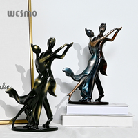 Statue de sculpture de danse en résine personnalisée pour couple danseur Figurine de danse abstraite moderne Décoration de la maison