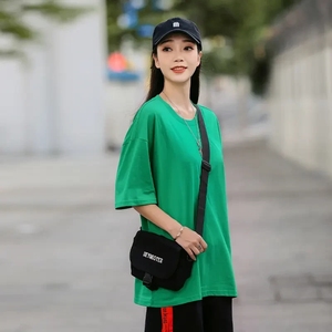 เสื้อยืดคอกลมแขนสั้นทรงโอเวอร์ไซส์ น้ำหนัก 240 กรัม ผ้าหนา 16S แบบยูนิเซ็กซ์ สไตล์ลำลองแนวสตรีท - Product Image 1