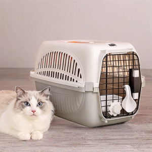 Nouvelle conception, boîte de transport pour animaux de compagnie pliable, de luxe, écologique, approuvée par les compagnies aériennes, personnalisable, vente en gros, cage en fer pour chien et chat, 10 kg, avec bouton de voyage - Product Image 3