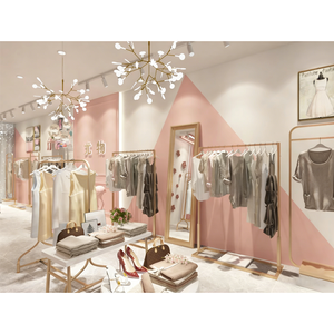 Estantes de Exhibición de Ropa para Tiendas de Lujo, Exhibidores de Ropa de Moda, Soporte de Exhibición de Ropa de Acero Inoxidable para Boutique - Product Image 3