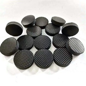 Almohadillas de silicona redondas, autoadhesivas, con rejilla, negras, esmeriladas, transparentes, fabricadas con silicona. - Product Image 1