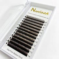 Extensions de cils naturels YY multirangs 5D Coffee Brown Fox en poils synthétiques, sans cruauté animale, courbure mixte C D, gauche droite YY