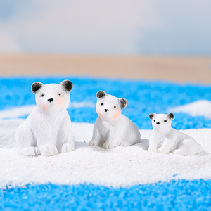 Juego de Figuras de Oso Polar de Resina, Grandes, Medianas y Pequeñas, Decoración Realista de Animales para el Hogar - Product Image 1