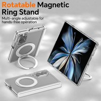 Étui de chargement magnétique personnalisé pour Samsung Galaxy Z Fold 8 ultra transparent avec support rotatif à 360° et protection de la charnière antichoc
