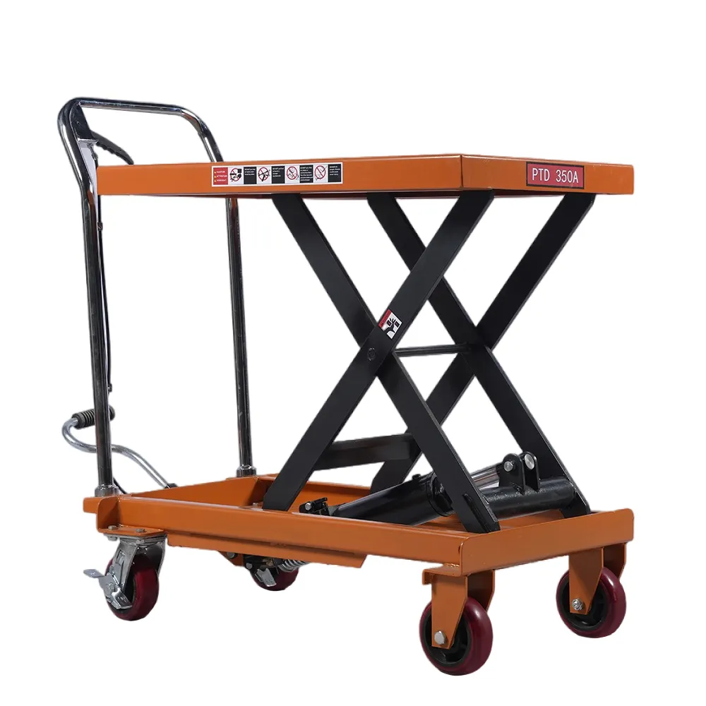 Factory supplied Manual Table Mobile Lift Platform Scissor Lift Cart for sale