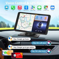 Moniteur Carplay sans fil 7 "IPS IOS Carplay et Android Auto/Navigation GPS/Commande vocale/Lien miroir, Bluetooth/Enregistreur vidéo