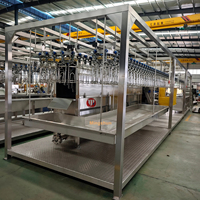 Équipement mobile compact d'abattage de poulet/machine complète automatique d'abattage de poulet 304 roulement de moteur d'acier inoxydable