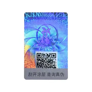 High Quality 3D Custom Hologram StickerQr Code Serial Number Stickers Label Printing Security Hologram Sticker
