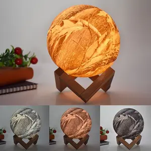 Goedkope Smart Touch 3d Custom Diy Afdrukken Foto Led Volle Maan Globe Nachtlampje 16 Kleur Veranderende Rgb Galaxy Maanlamp Voor Kamer