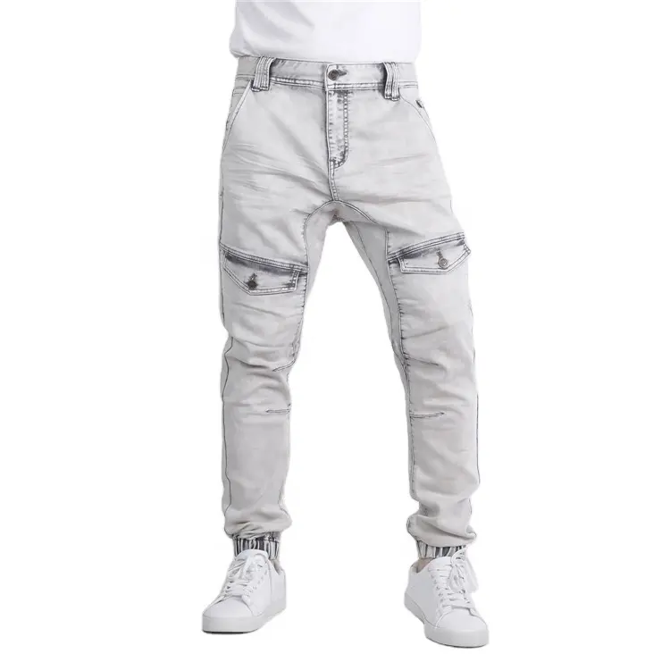 2021 poliestere cotone turco pantaloni denim di modo sei tasca maschio pantaloni degli uomini bianchi vestiti e jeans