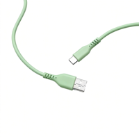 Kabel Data USB A ke Tipe C Tenova Factory Liquid Silicone 6A Pengisian Cepat Kabel Charger Lembut untuk Huawei