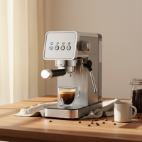 Machine à café expresso semi-automatique à commande par bouton pour la maison, l'appartement, le bureau, petite machine à café