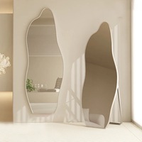 Miroir de mur et de sol en verre biseauté de 2mm, cadre de miroir de Noël décoratif irrégulier pour la maison, design Art déco