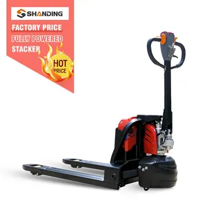 Schaven Magazijn Apparatuur Pallet Jack 1000Kg 1500Kg 2000Kg 1ton 1.5 Ton 2ton Elektrische Pallet Truck Met Lithium Batterij