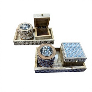 Quemador de incienso árabe de madera pintado a mano, diseño fantástico, forma personalizada, quemador de Dukhoon para uso en hoteles y restaurantes. - Product Image 1