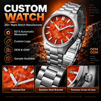 Montre mécanique automatique personnalisée 8215 pour hommes, montre de plongée professionnelle, résistante à l'eau 5ATM, en acier inoxydable, vente en gros d'usine