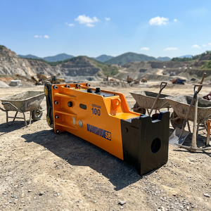 Martillo Hidráulico Tipo Caja SOOSAN SB100, Cincel Amarillo de 135 mm para Excavadora de 25-30 Toneladas, Uso en Construcción - Product Image 4