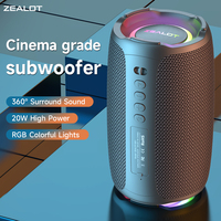 Đèn LED RGB di động Zealot S61 10W không dây, loa 5.2, chống nước IPX5, pin 4400mAh, dùng cho ngoài trời và máy tính
