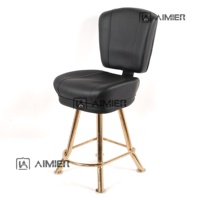 Chaise de machine à sous au design moderne, chaise de jeu stable, cuir véritable, réglage de la rotation, chaises de casino dorées