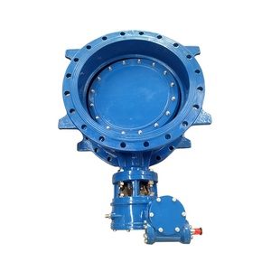 Suministro de Fábrica DN600 PN10 Válvula de Hierro Dúctil GGG50 con Asiento Metálico Doble Excéntrico y Accionamiento Manual para Agua - Product Image 1