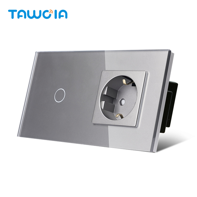 Tawoia Hot Selling EU Schuko Socket with Temper Glass Frame CE ROHS CB EAC Certification