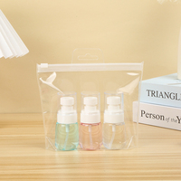 Tailles personnalisées recyclables petits sacs à fermeture éclair cosmétique en PVC pour bijoux cosmétiques collier bague emballage pochette à zip-lock avec poignée