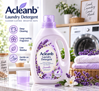 Lessive liquide concentrée écologique blanchissante et antibactérienne en pochette de recharge jetable Lavande Citron