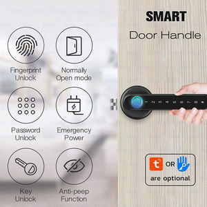 <span class=keywords><strong>Cerradura</strong></span> de Puerta Biométrica de Alta Seguridad con Huella Dactilar, Teclado con Contraseña y Acceso con <span class=keywords><strong>Llave</strong></span> para Puerta <span class=keywords><strong>Interior</strong></span> de Madera para Hogar u Oficina - Product Image 3