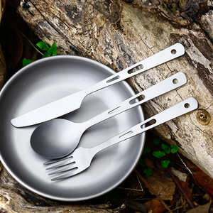 Couteau, fourchette et cuillère en titane, <span class=keywords><strong>couteaux</strong></span> à manche en titane - Product Image 5