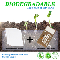 Feuille de lessive enzymatique organique biodégradable, savon à lessive hypoallergénique, feuille de détergent à lessive