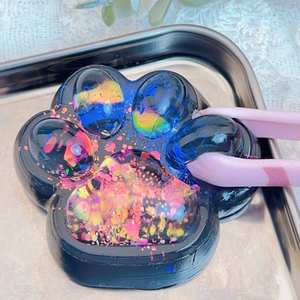 CHENXI Jouet sensoriel anti-stress Patte de chat scintillante, imprimé magique, Squishy Kawaii, unisexe, pour la décompression, à partir de 14 ans - Product Image 4