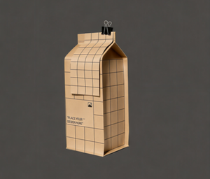 Bolsa de papel cuadrada con base plana para ventana, bolsa de papel kraft con impresión personalizada para granos de café - Product Image 1