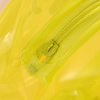 Vente en gros PVC transparent petit sac de rangement porte-monnaie logo personnalisable visage souriant portable et fermeture à glissière