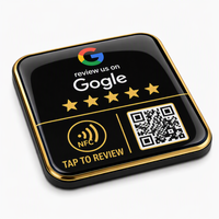 Carte de visite personnalisée en acrylique étanche NFC NTAG213 de marque française LK, 13,56 MHz, programmable pour les avis Google et les médias sociaux