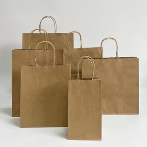Bolsas de <span class=keywords><strong>Papel</strong></span> <span class=keywords><strong>Kraft</strong></span> Personalizadas al por Mayor, Bolsas de Compras Impresas con su Propio Logotipo, Bolsas de Regalo de Lujo en Color Marrón y Blanco - Product Image 4
