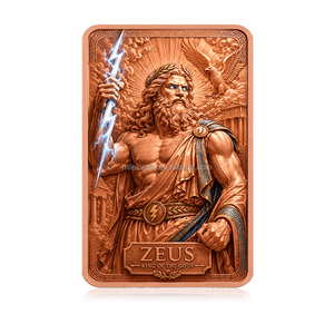 Monedas Rectangulares de Cobre Puro .999 de 5 Oz con Motivos de Mitología Griega, Atena y <span class=keywords><strong>Zeus</strong></span>, Lingotes de 5 Oz para Regalo Coleccionable - Product Image 1