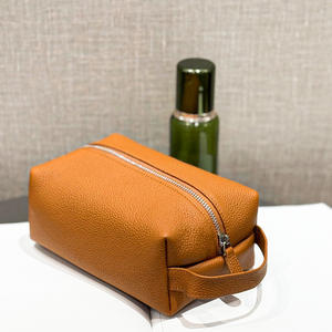 Bolsa de Aseo Personalizada de Cuero PU, Bolso de Compras Diario, Bolsa Cuadrada, Bolsa de <span class=keywords><strong>Viaje</strong></span> para Cosméticos y Maquillaje con Borla y Cremallera - Product Image 1